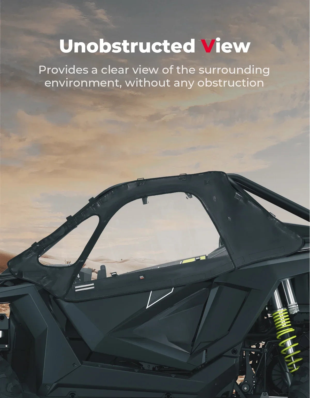 KEMIMOTO Soft Upper Cab Enclosure Doors with YKK Zippers for Polaris RZR Pro XP & RZR Turbo R