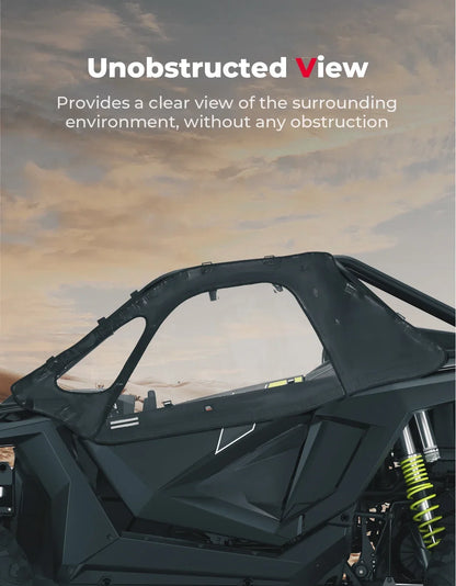 KEMIMOTO Soft Upper Cab Enclosure Doors with YKK Zippers for Polaris RZR Pro XP & RZR Turbo R