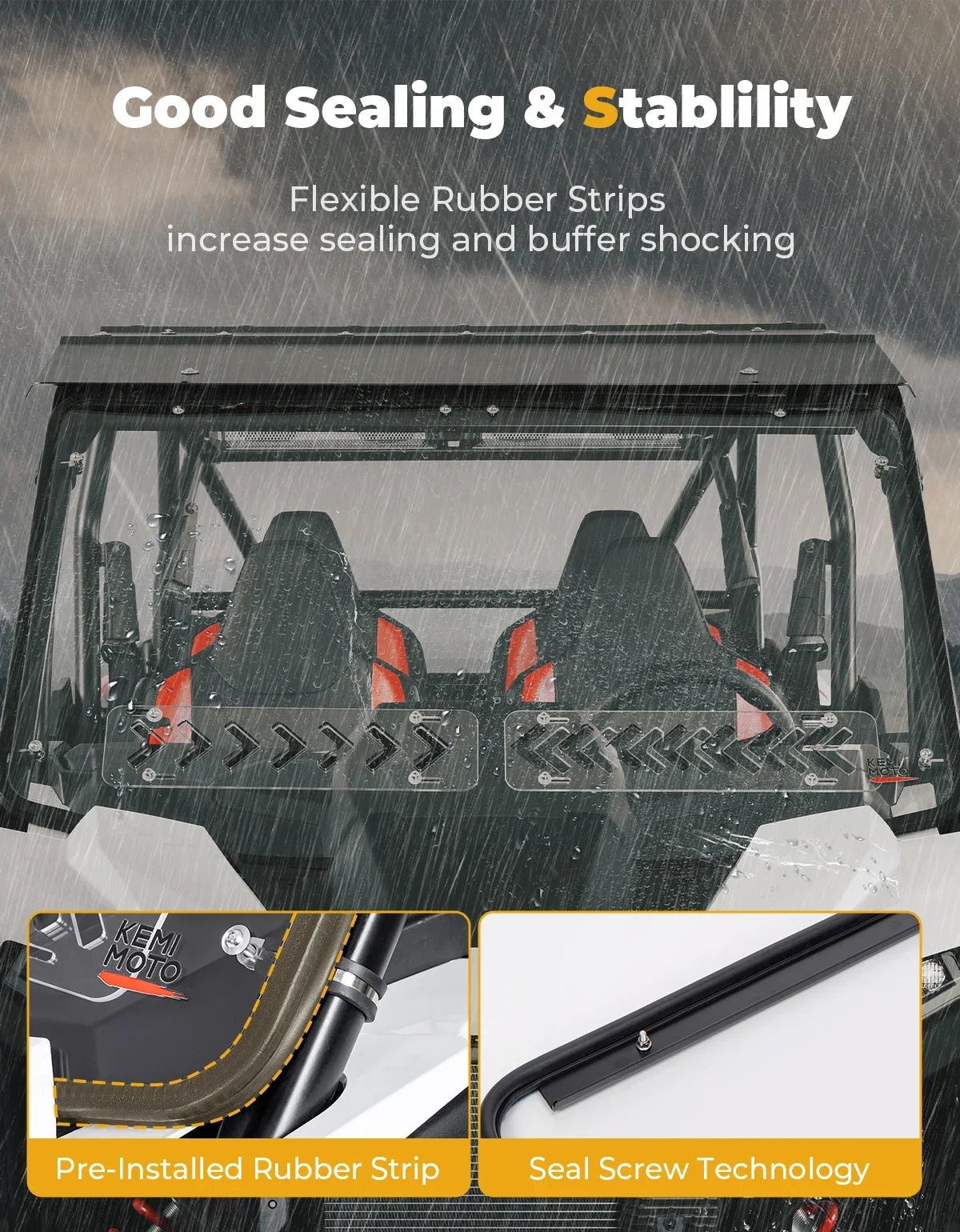 Hard Coat Polycarbonate Full Windshield for Polaris RZR XP 1000 (2024–2025)