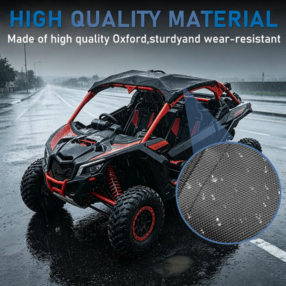 Black Soft Top Fabric Roof Canopy, Waterproof for Polaris RZR 900, RZR XP 1000 & RZR XP Turbo