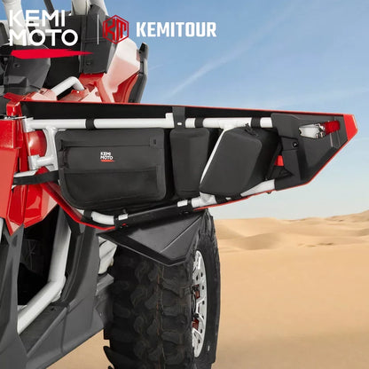 KEMIMOTO 600D Waterproof Front Door Bags with Knee Pad for Can-Am Maverick X3 (2017–2026)