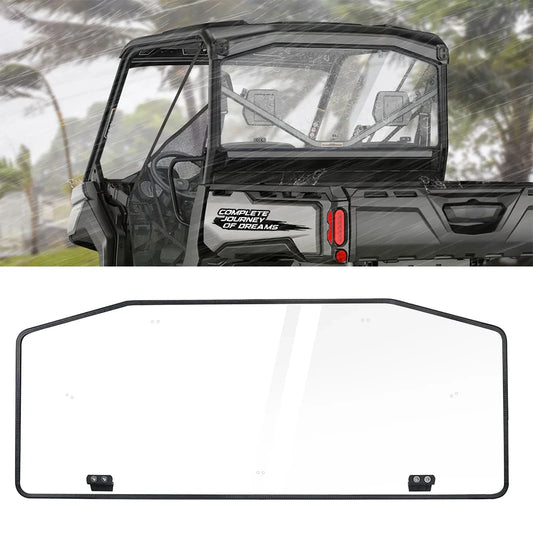 UV-Resistant Clear Hard Rear Windshield for Can-Am Defender (2016–2026)
