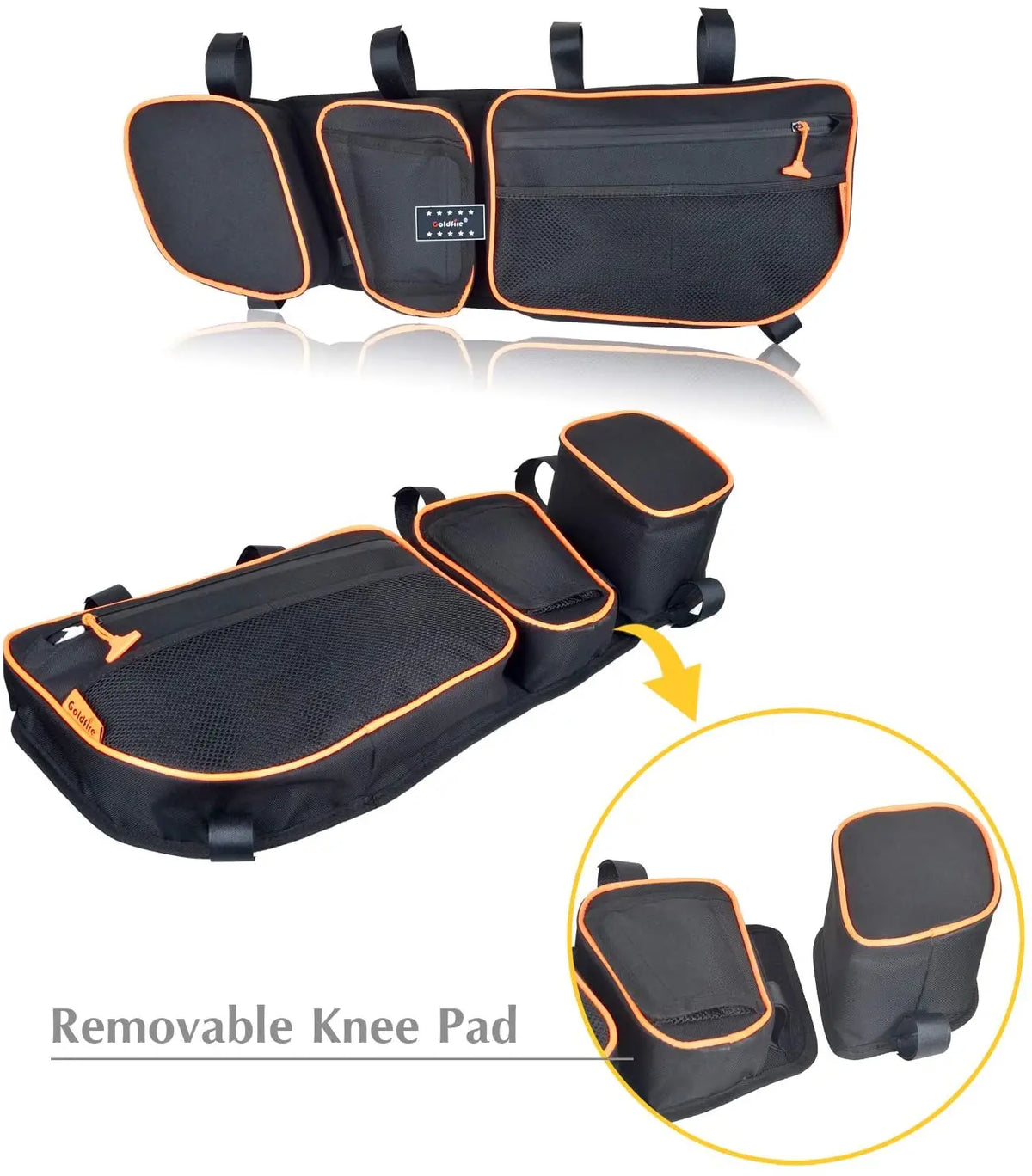 Front Upper Door Storage Bags with Knee Pads for Can-Am Maverick X3 (2017–2026)