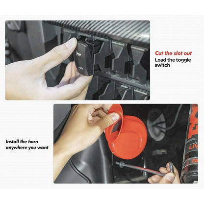 12V Horn Kit with Rocker Switch for UTV & SXS