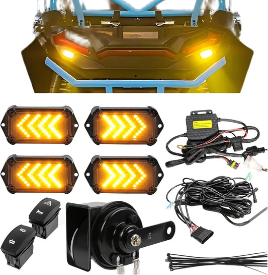 Plug-and-Play Turn Signal Kit with Horn & Rocker Switch for UTV & SXS