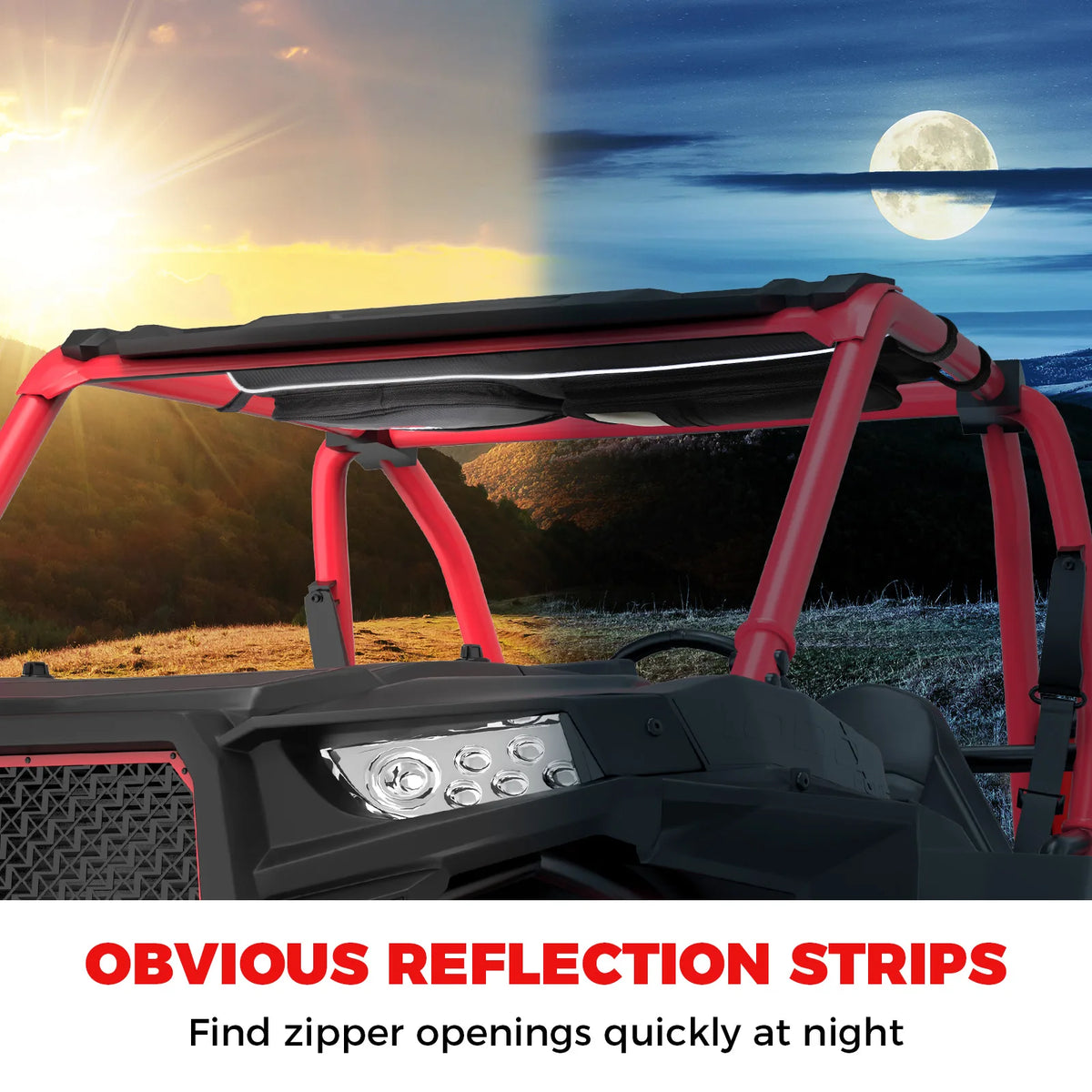 KEMIMOTO Overhead Roof Storage Bag for Polaris RZR XP 1000, RZR XP Turbo & More