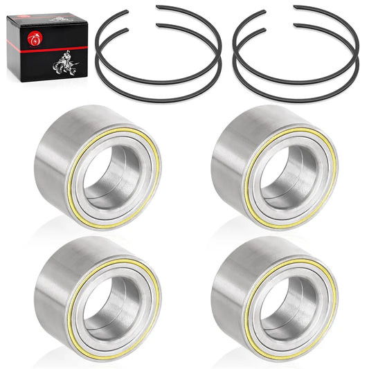 Front & Rear Wheel Bearing Kit with Circlips (4-Pack) for Can-Am Maverick X3 (2017–2023)