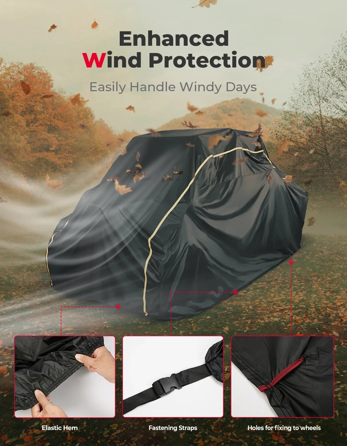 KEMIMOTO 4-Seater Waterproof UTV Storage Cover for Polaris RZR XP 1000, General & More