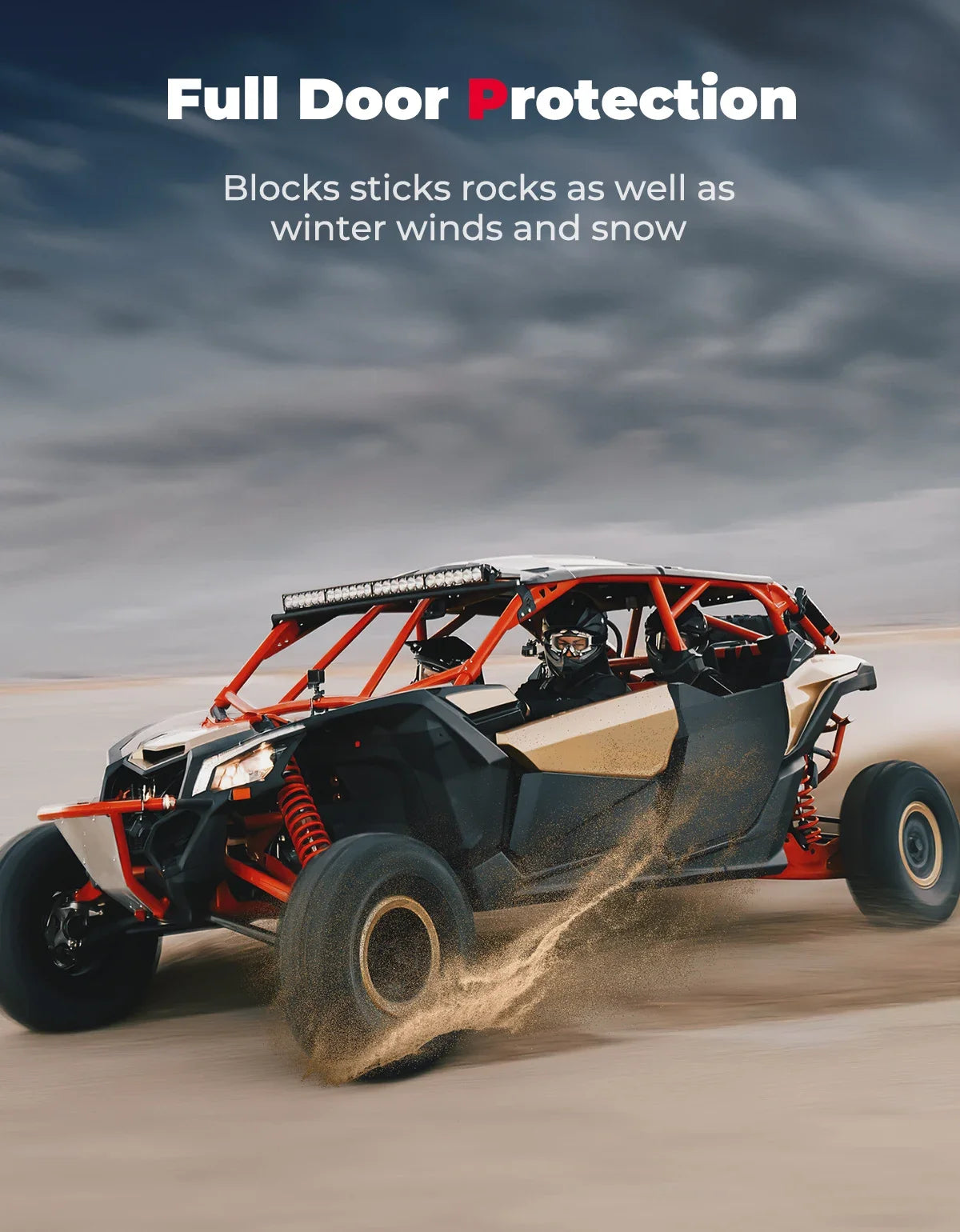 Aluminum Rear Full Doors for 4-Door Models for Can-Am Maverick X3 (2017–2026)