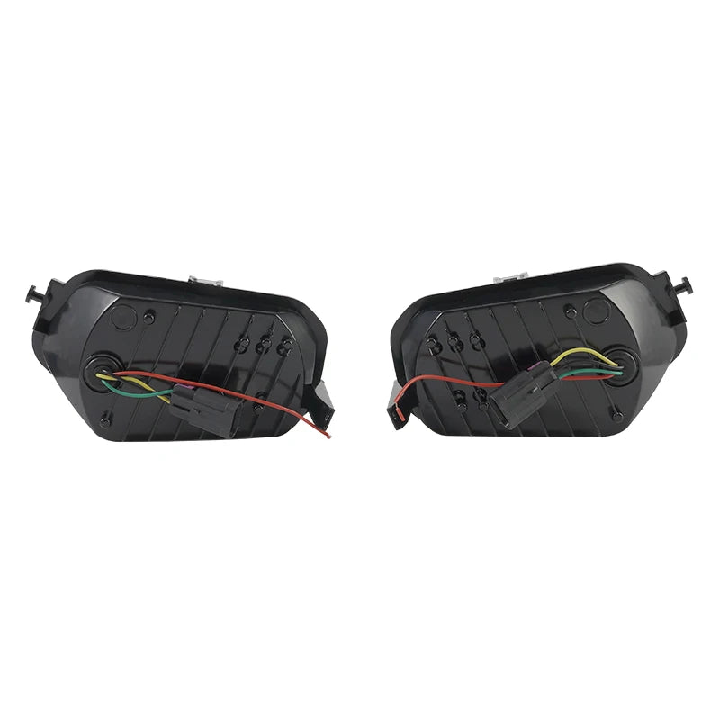 Black LED Headlights with Halo Rings for Polaris RZR 900 (2015–2020)