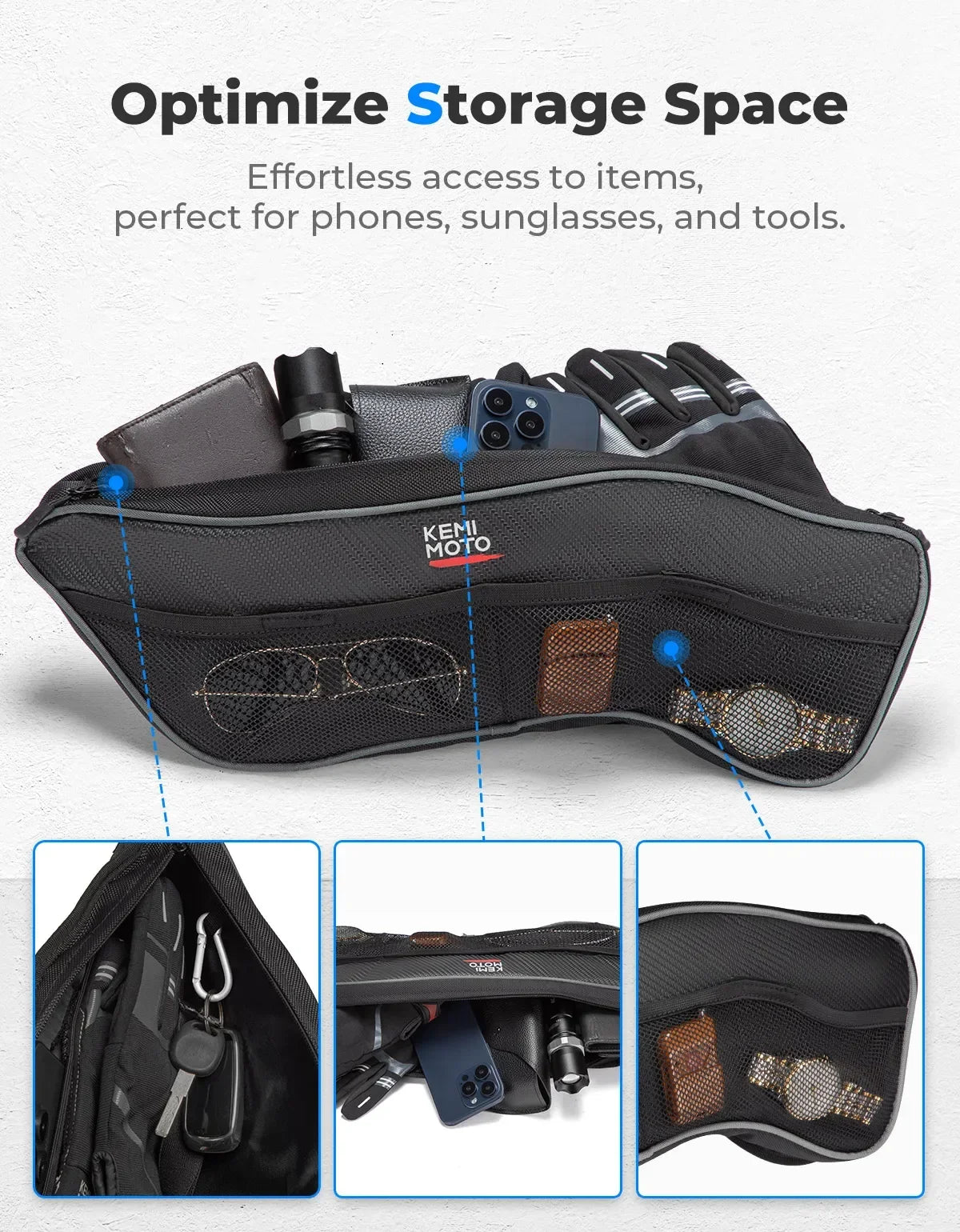 Front Upper Door Storage Bags (Pair) for Polaris General (2016–2026)