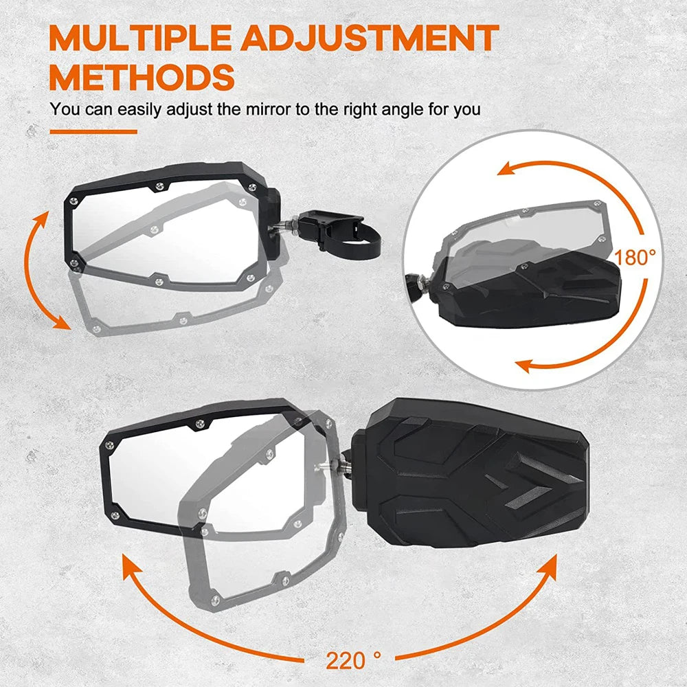 Adjustable Rearview Side Mirrors, Left and Right for CFMOTO ZForce 800, ZForce 950 & More