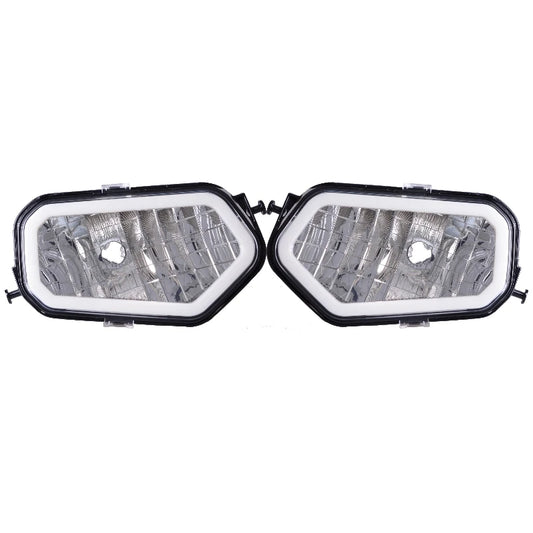 LED Headlights with Halo Ring (Pair) for Polaris RZR 570 & RZR XP 1000