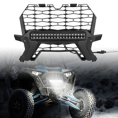Front Lower Mesh Grille with LED Lights for Polaris RZR XP 1000 & RZR XP Turbo