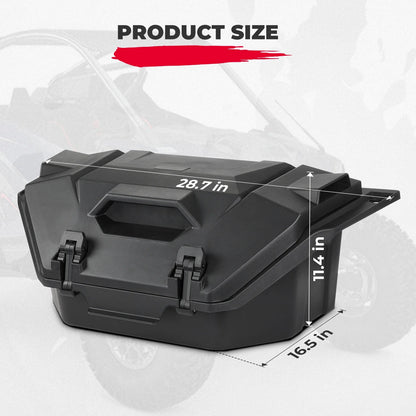 KEMIMOTO Rear Cargo Box with Lockable Latches for Polaris RZR Pro R (2022–2026)