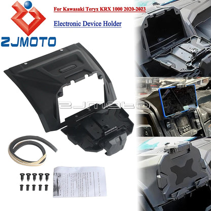 Tablet & Device Stand with Storage Tray for Kawasaki Teryx KRX 1000 (2020–2023)