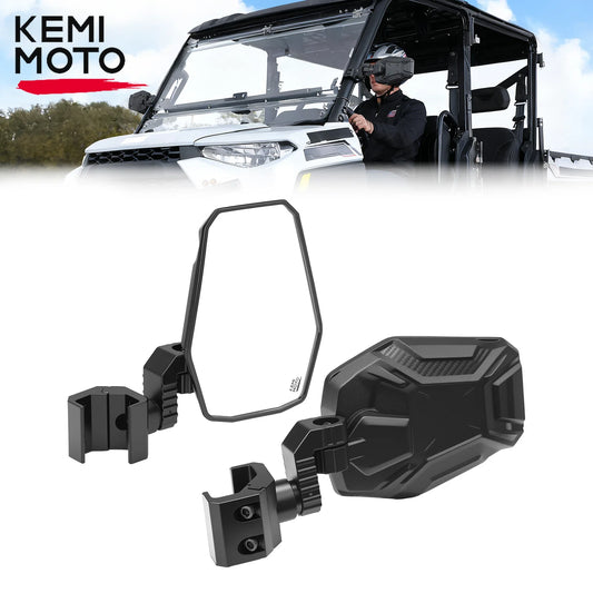 Foldable Side Mirrors for Windshield Frames for Can-Am Defender, Polaris Ranger XP 1000 & CFMOTO UForce 1000
