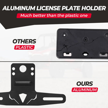 Rear License Plate Mount Holder for UTV & SXS