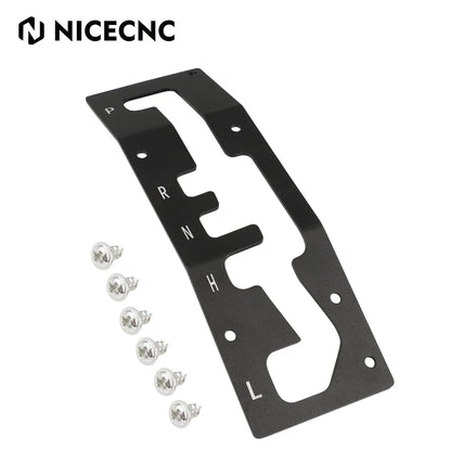 NICECNC Aluminum Shifter Gate Plate Panel for Can-Am Maverick X3 (2017–2021)