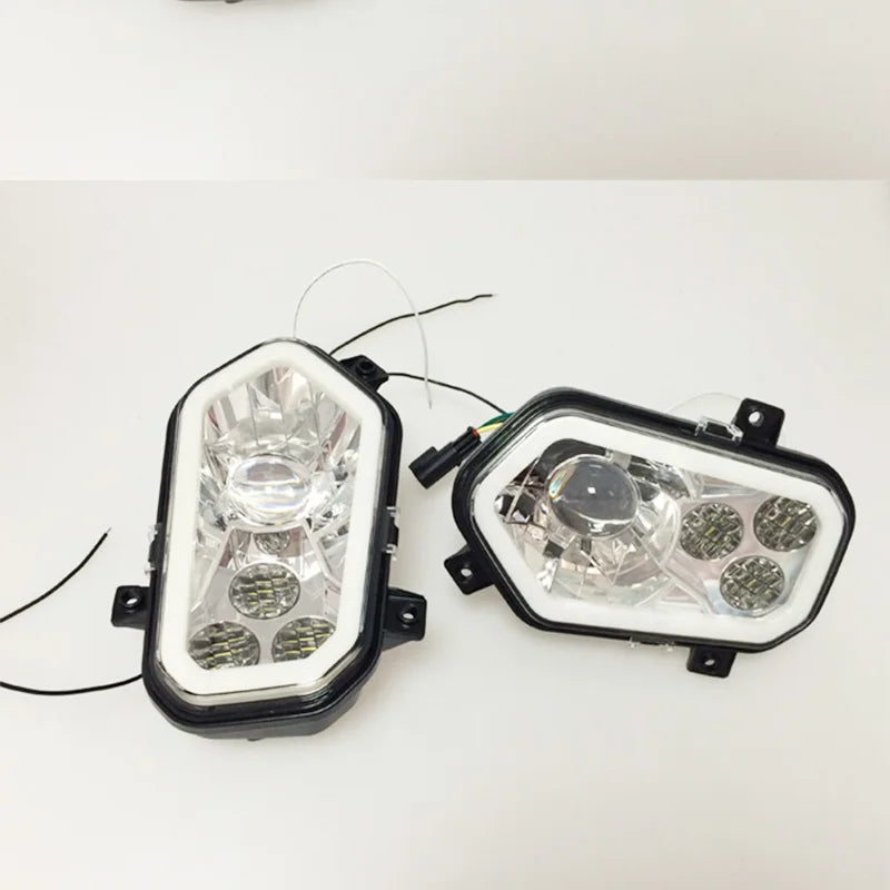 High/Low Beam LED Headlight with Halo Ring for Polaris Ranger XP 900 (2013)