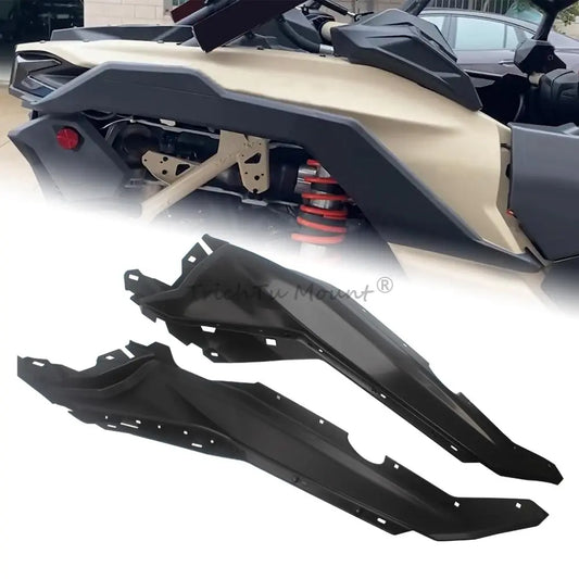 Rear Fascia Fender Guard Covers, Matte Black (Pair) for Can-Am Maverick X3 (2017–2024)