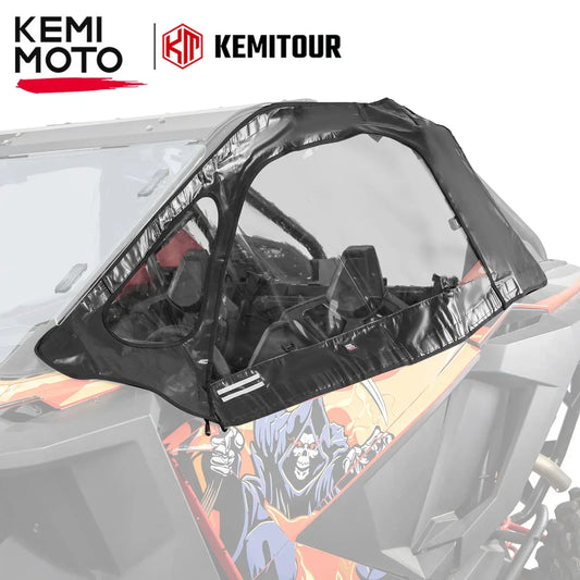 KEMIMOTO Soft Upper Cab Enclosure Doors with YKK Zippers for Polaris RZR Pro XP & RZR Turbo R