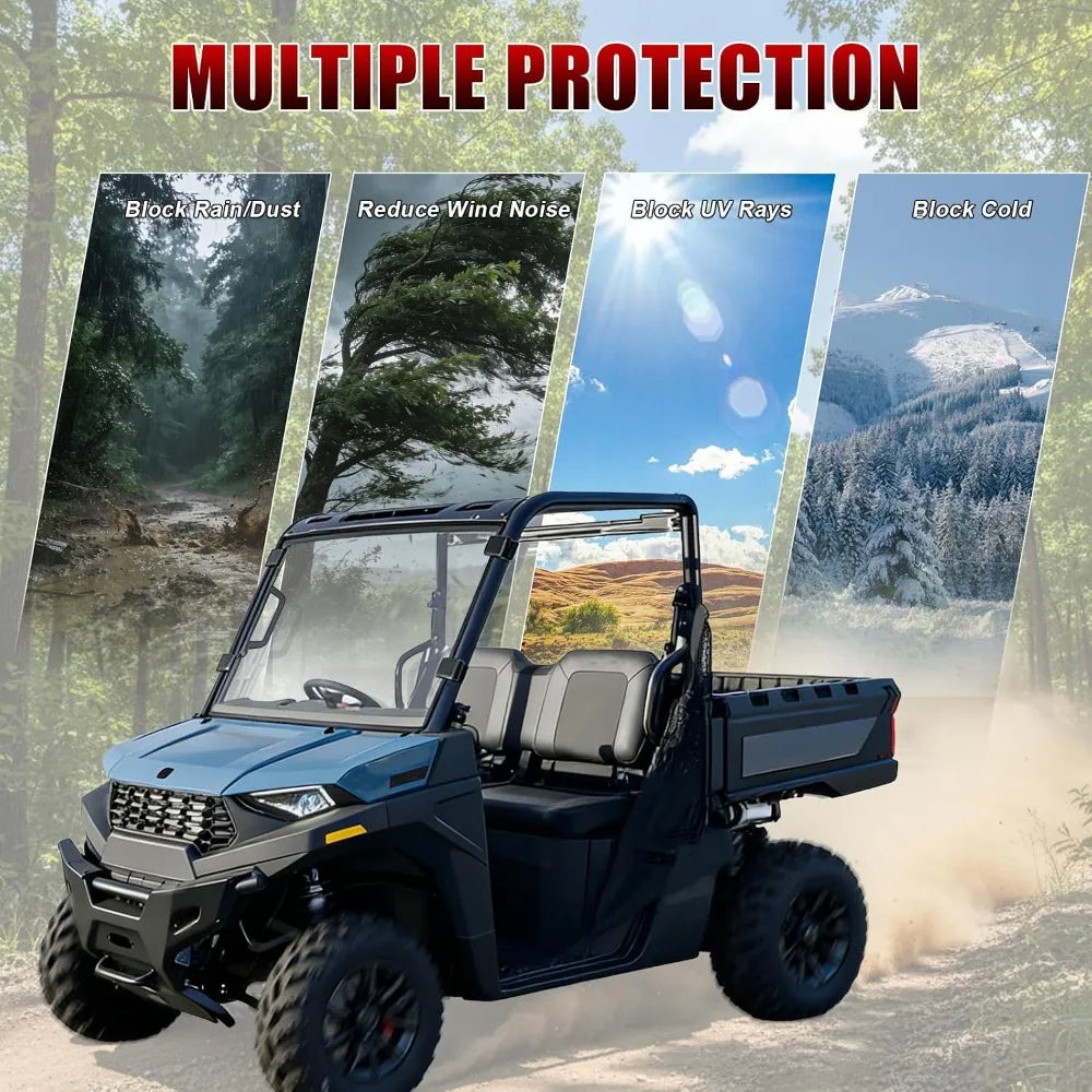 Scratch-Resistant PC Front Windshield for Polaris Ranger 570 (2015–2026)