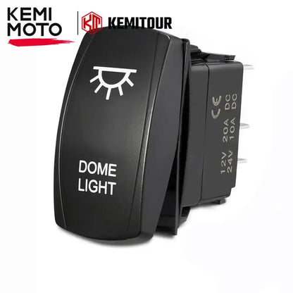 KEMIMOTO Illuminated LED Rocker Switch for Winch, Lights, Horn for UTV & SXS