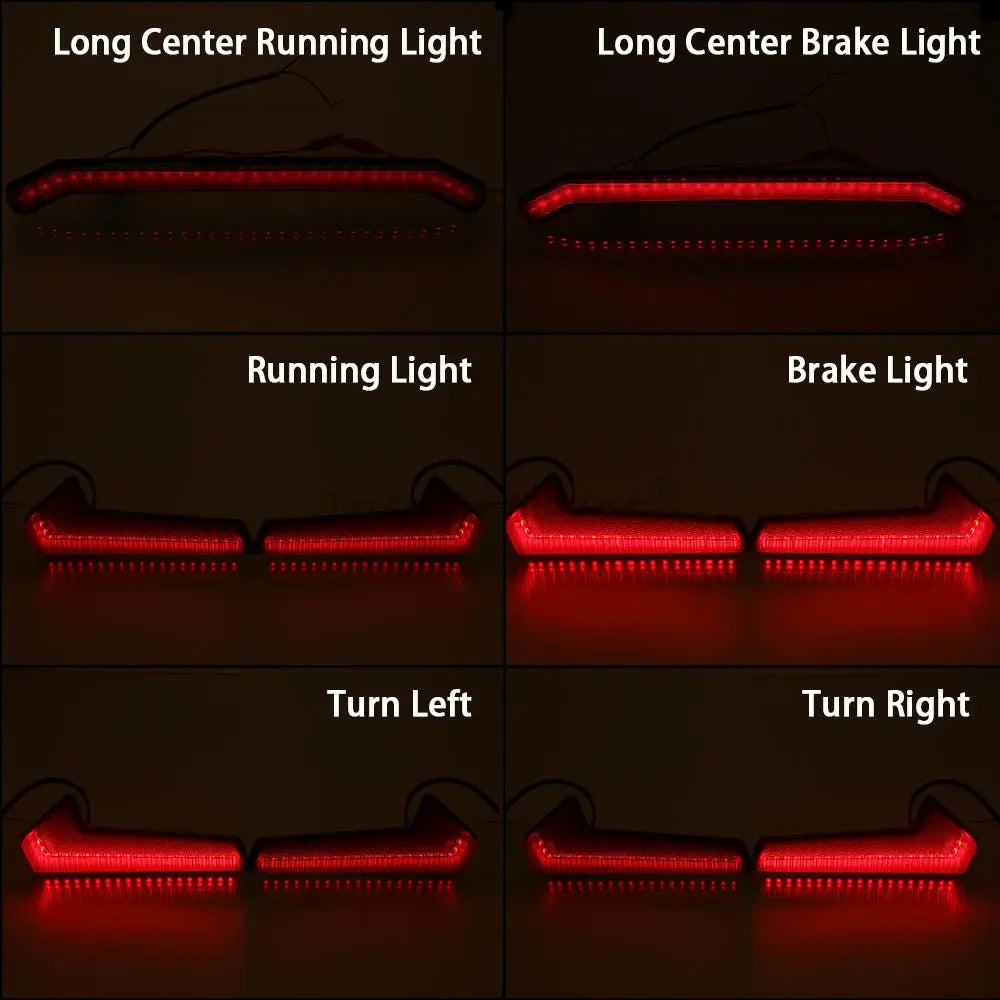 3-Piece LED Rear Tail and Center Brake Light Kit for Polaris RZR XP 1000 & RZR XP Turbo