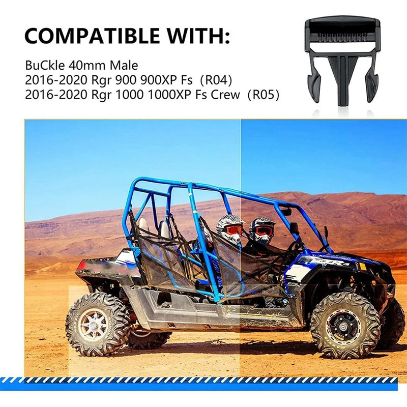 Side Door Net Buckle Clips (4-Pack) for Polaris Ranger 570, Ranger XP 900 & Ranger XP 1000