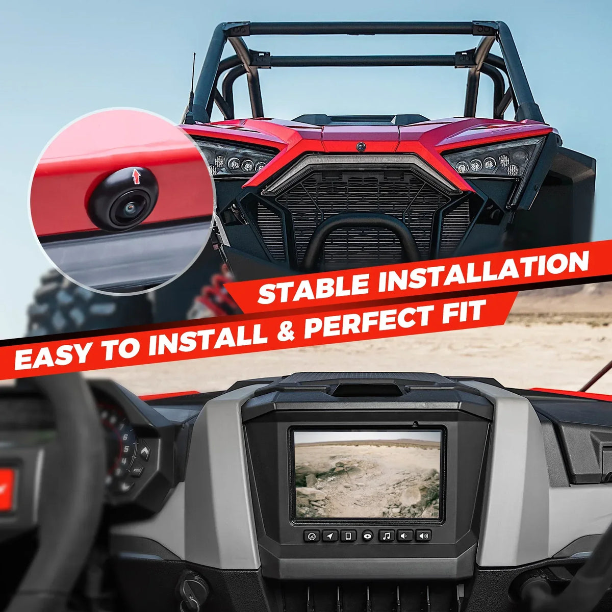 IP67 Night Vision Front Camera for Polaris RZR Pro R, RZR XP 1000 & More