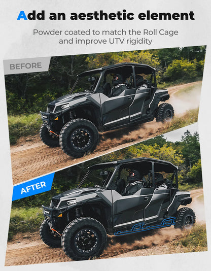 KEMIMOTO Steel Rock Sliders Nerf Bars, 4-Seat for Polaris General (2017–2026)