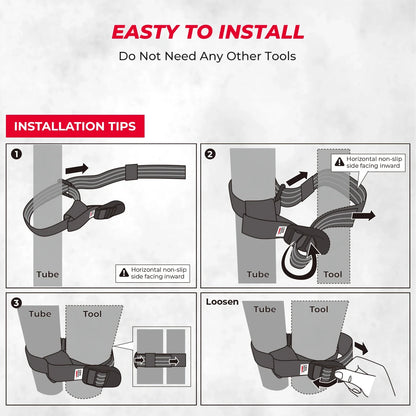 Rubber Roll Bar Gun & Tool Holder Straps (4-Pack) for UTV & SXS