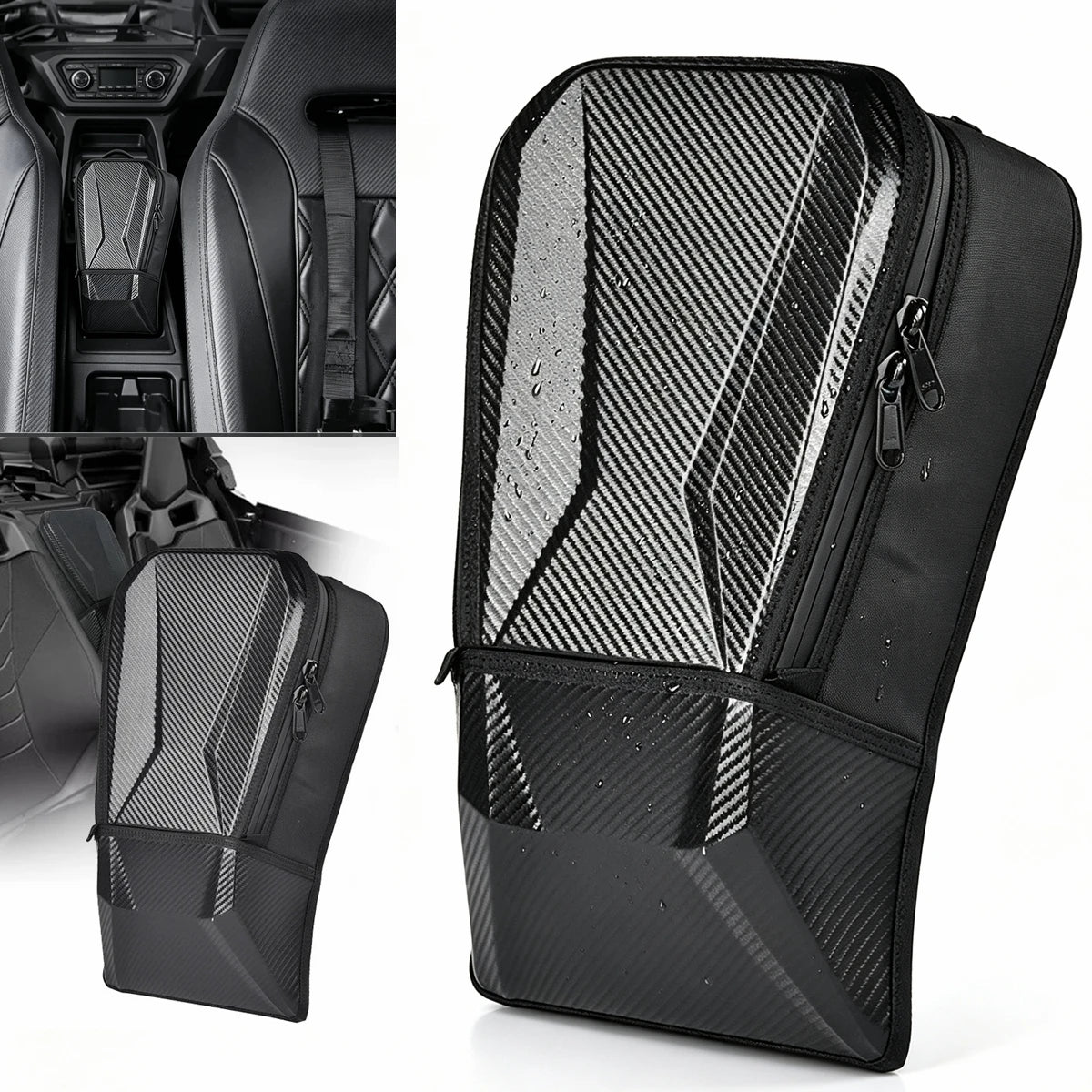 Waterproof Between-Seat Console Storage Bag, Large Capacity for UTV & SXS