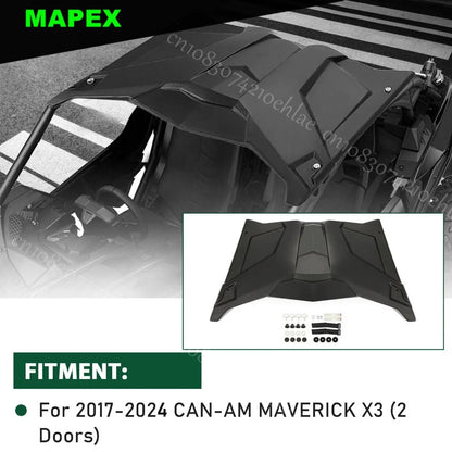 One-Piece Hard Roof Top, 2-Door for Can-Am Maverick X3 (2017–2024)
