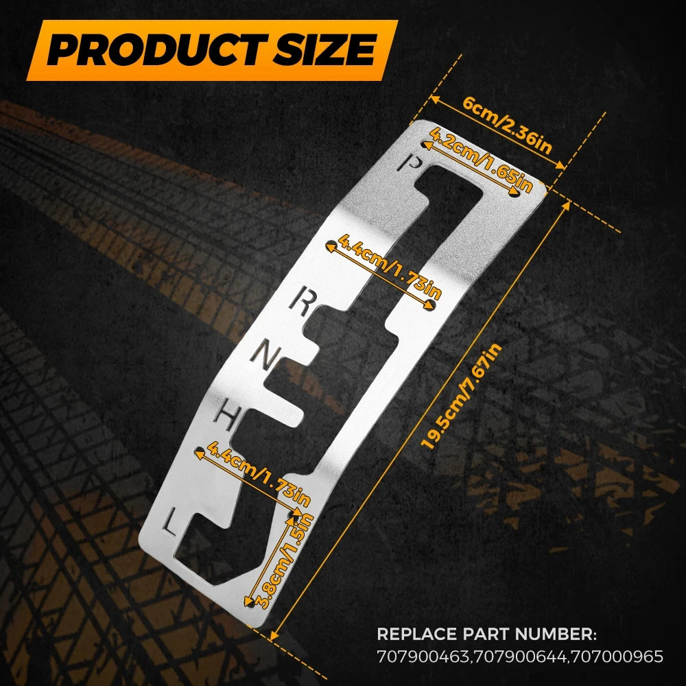 Stainless Steel Shift Gate Plate for Can-Am Maverick X3 (2017–2025)