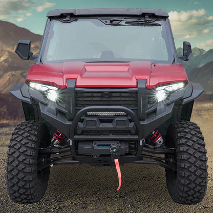 Black LED Headlights with White Accent and Amber Turn Signals for Polaris Xpedition (2024–2026)