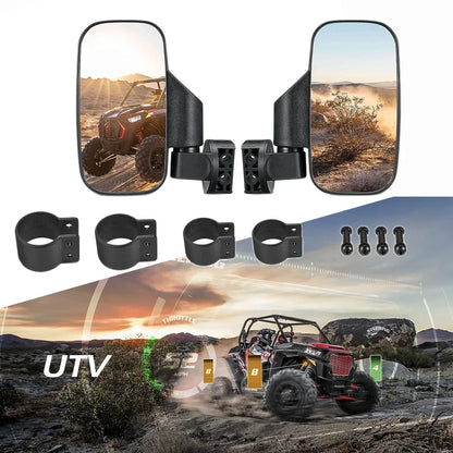 Shockproof Side Mirrors for 1.75–2 Inch Roll Cage for UTV & SXS
