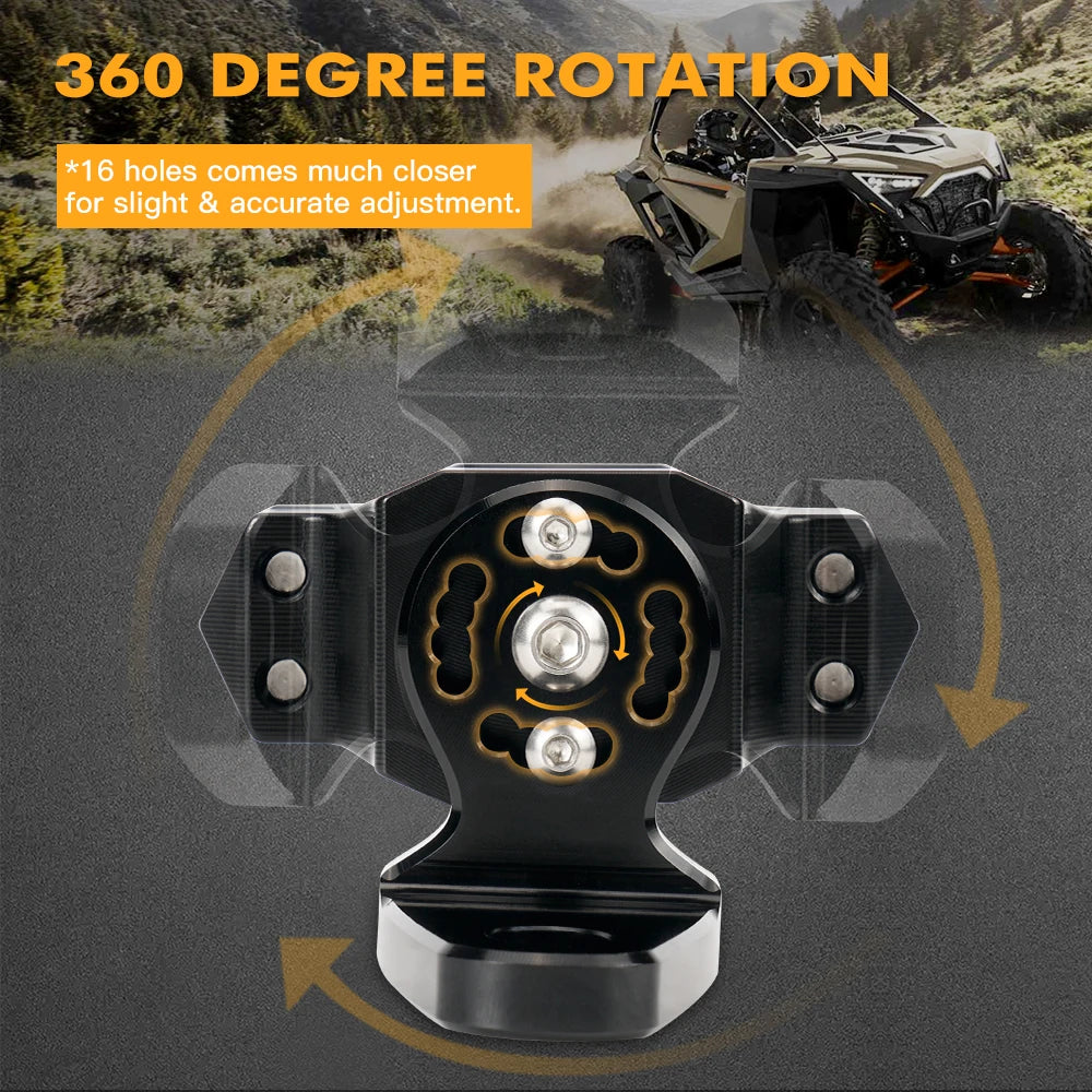NICECNC LED Light & Flag Mount Bracket, 1.75–2 Inch for UTV & SXS