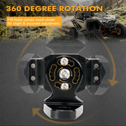 NICECNC LED Light & Flag Mount Bracket, 1.75–2 Inch for UTV & SXS