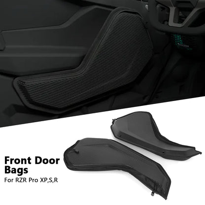 Carbon Fiber Front Door Storage Bags for Polaris RZR XP 1000 & RZR Pro R