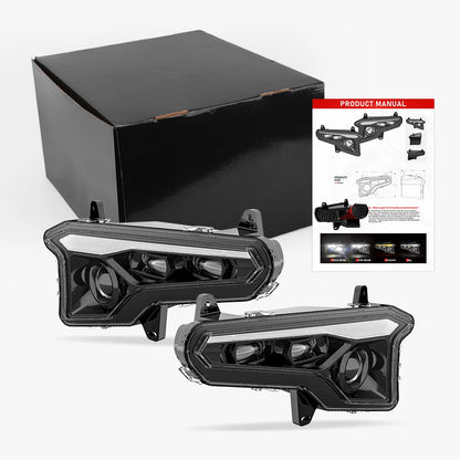 120W Hi/Lo LED Headlights with DRL and Sequential Turn Signals for Polaris Xpedition (2024–2026)