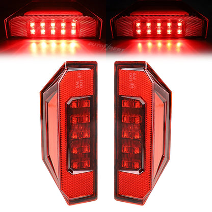 Red LED Rear Tail Lights, DOT SAE (Pair) for Polaris Ranger 570, Ranger XP 900 & Ranger XP 1000