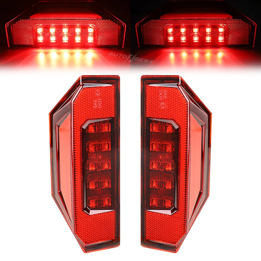 Red LED Rear Tail Lights, DOT SAE (Pair) for Polaris Ranger 570, Ranger XP 900 & Ranger XP 1000