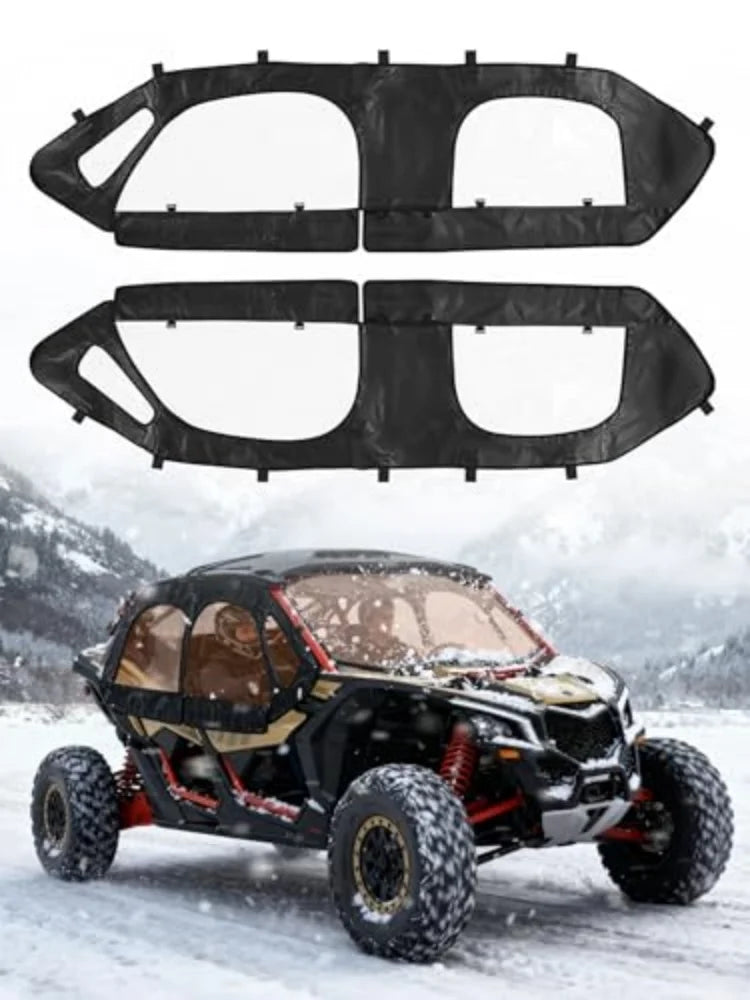 Waterproof PVC Soft Upper Doors, 4-Seat for Can-Am Maverick X3 (2017–2024)