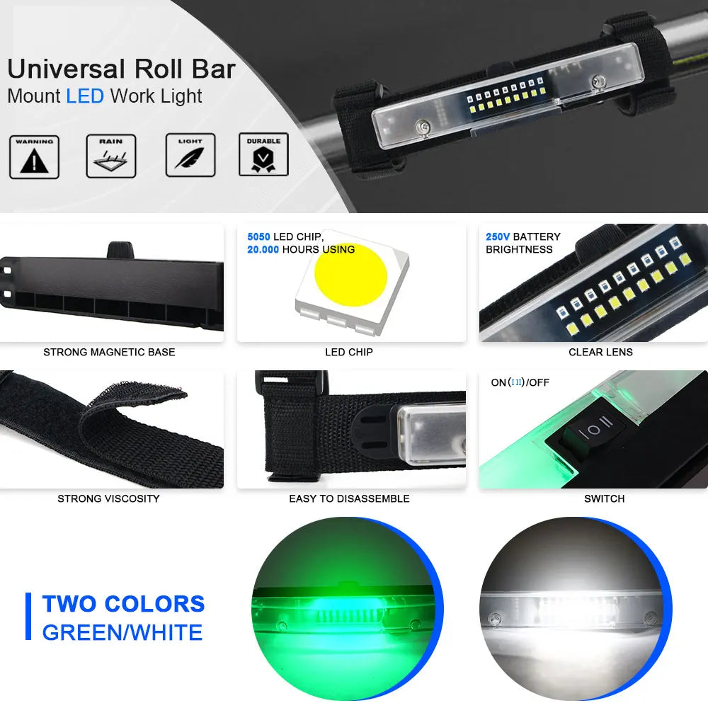 Roll Bar Mount LED Work Light for UTV & SXS