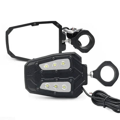 Adjustable Side Mirrors with LED Lights, 1.75–2 Inch Clamp for UTV & SXS