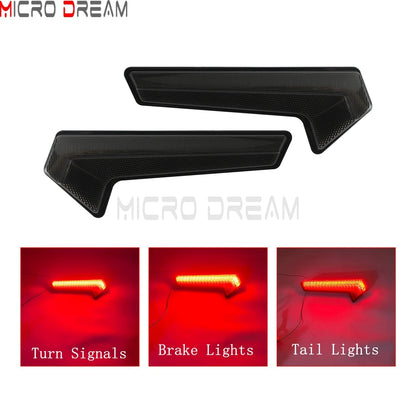12V LED Tail Lights with Brake and Turn Signal Flash for Polaris RZR XP Turbo (2018–2021)