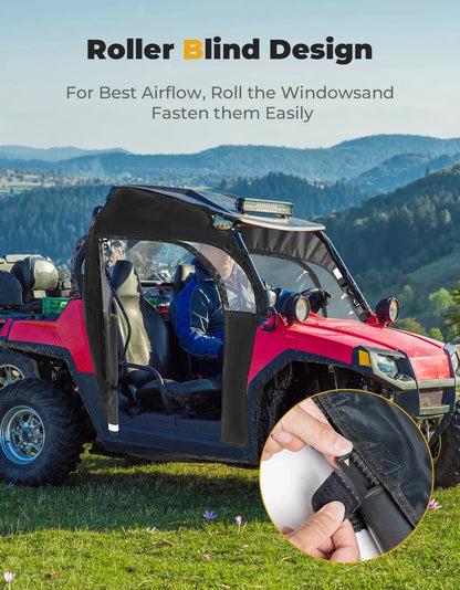 Soft Cab Enclosure Doors with PVC Windows for Polaris RZR 900, RZR 570 & RZR Trail