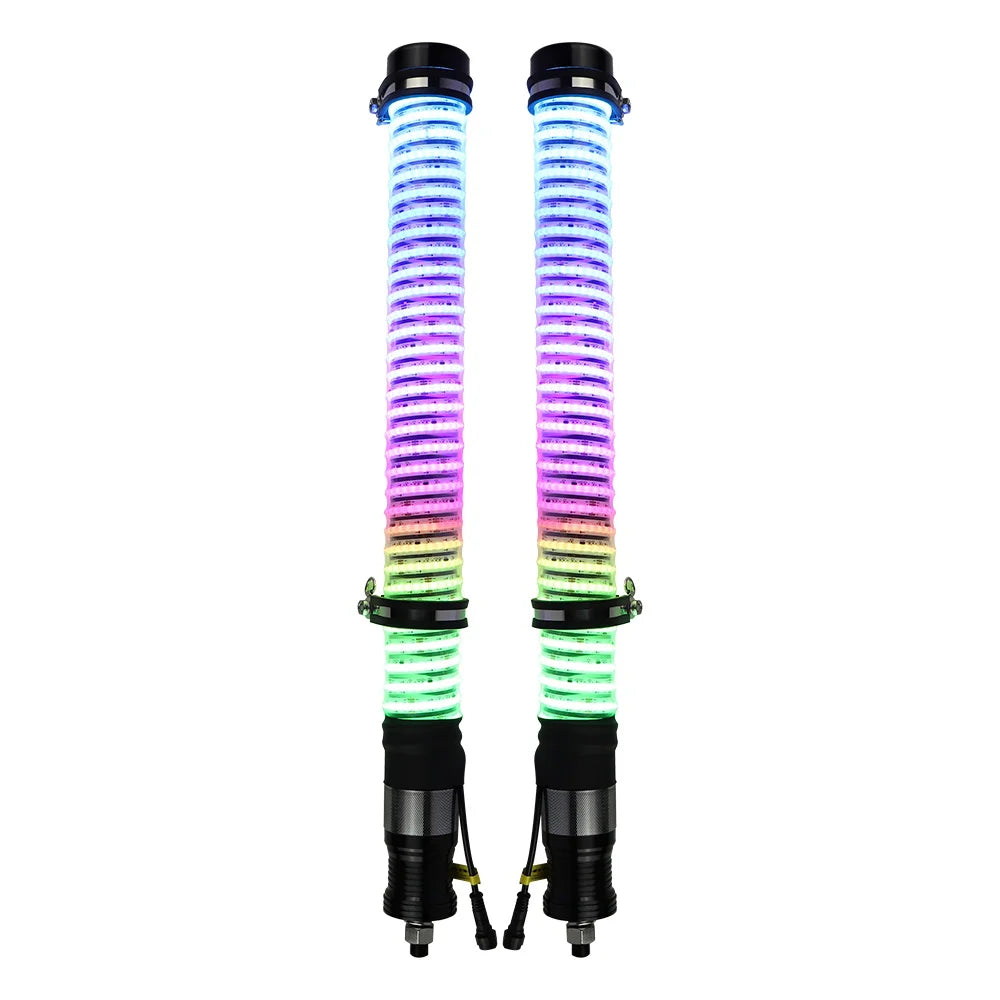 2 ft Fat COB LED Whip Lights with Turn Signal and Brake for UTV & SXS